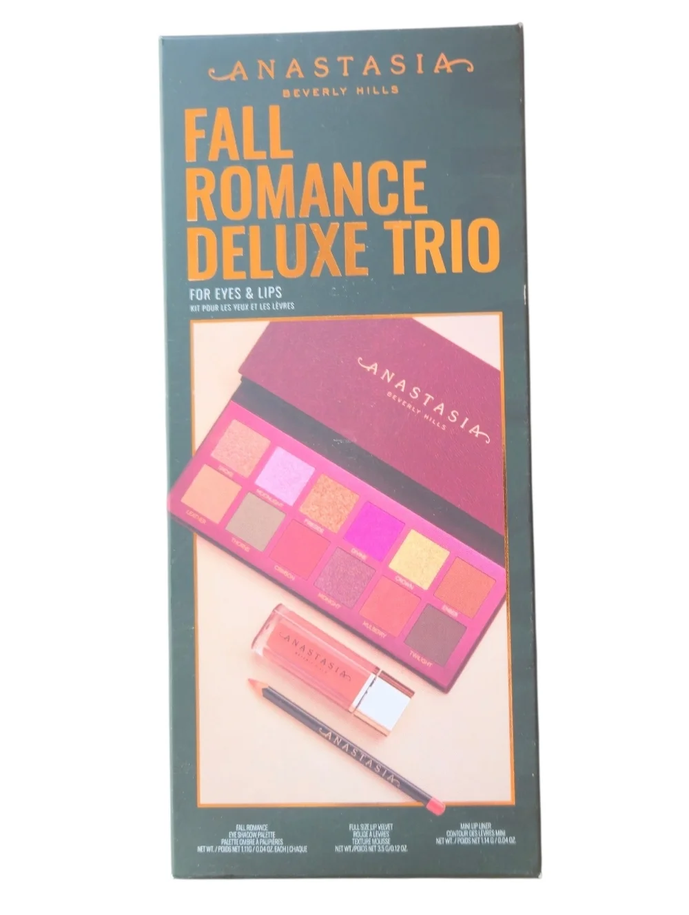 Anastasia Beverly Hills Fall Romance Deluxe Trio Eyeshadow And Lips Set